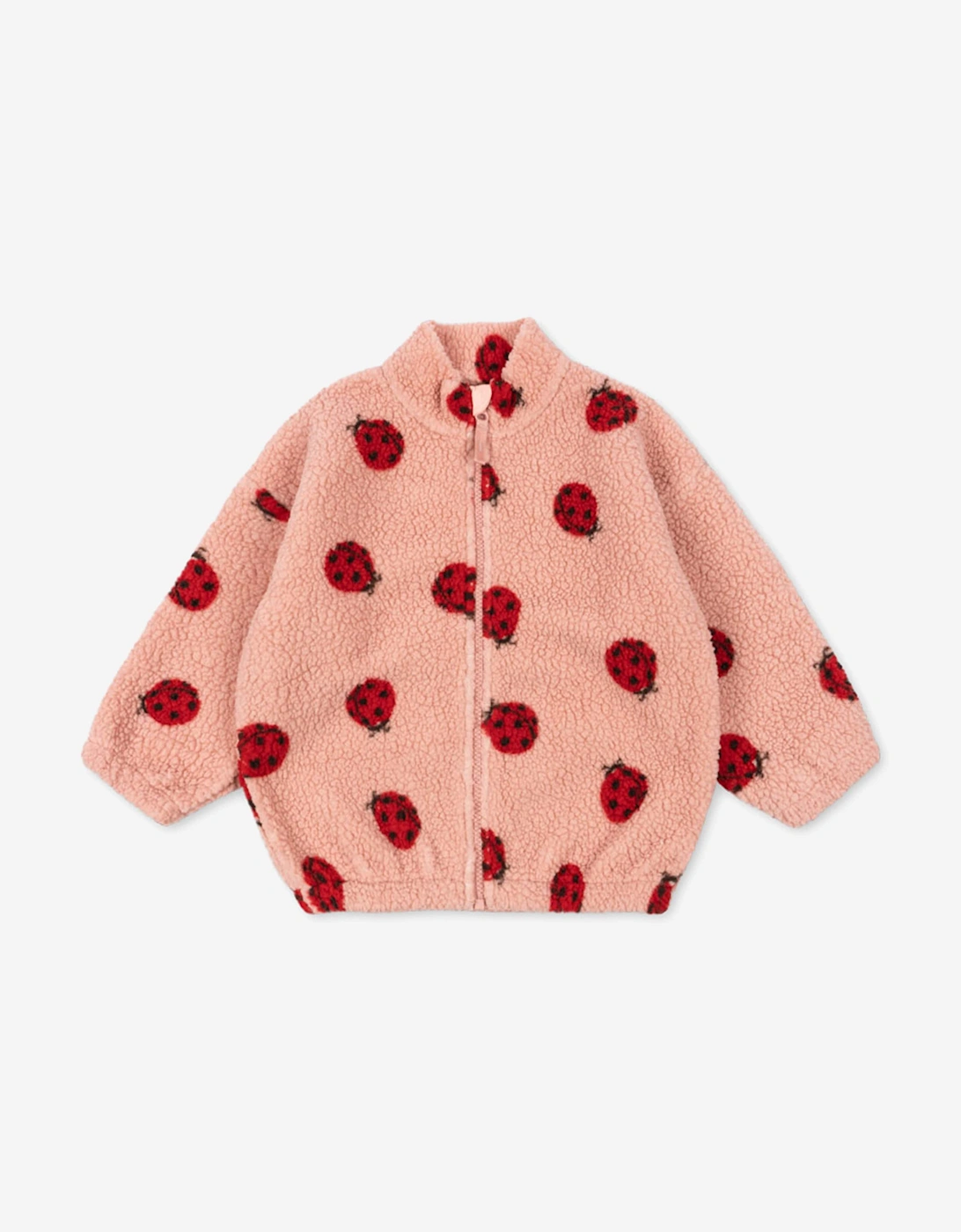 Girls Jody Ladybug Teddy Jacket in Pink, 5 of 4