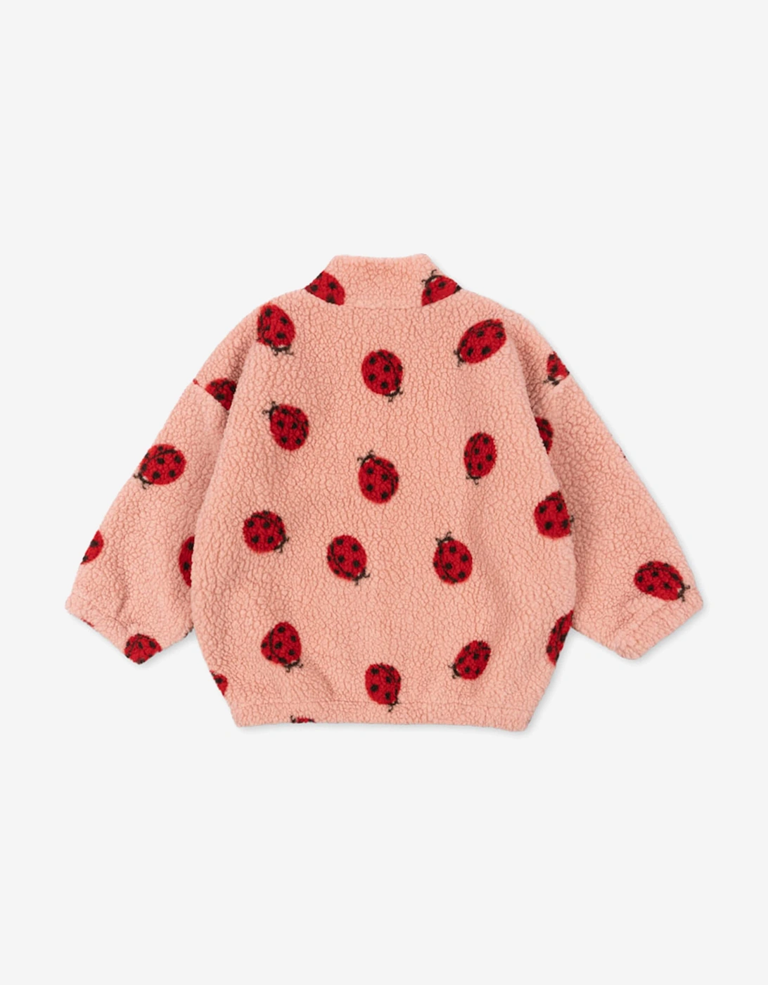 Girls Jody Ladybug Teddy Jacket in Pink