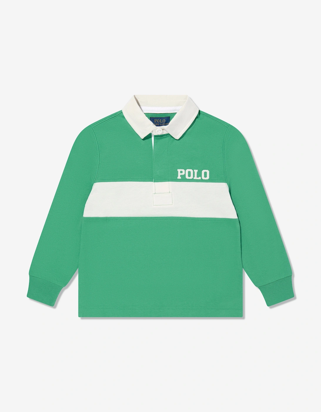Boys Heavy Weight Jersey Rugby Shirt in Green, 5 of 4