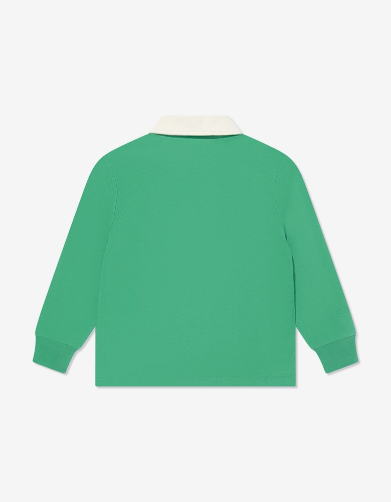 Boys Heavy Weight Jersey Rugby Shirt in Green