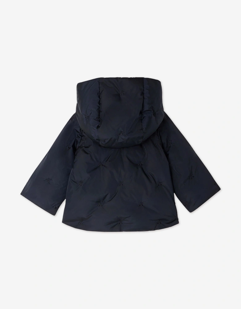 Baby Girls Bonno Quilted Jacket in Navy