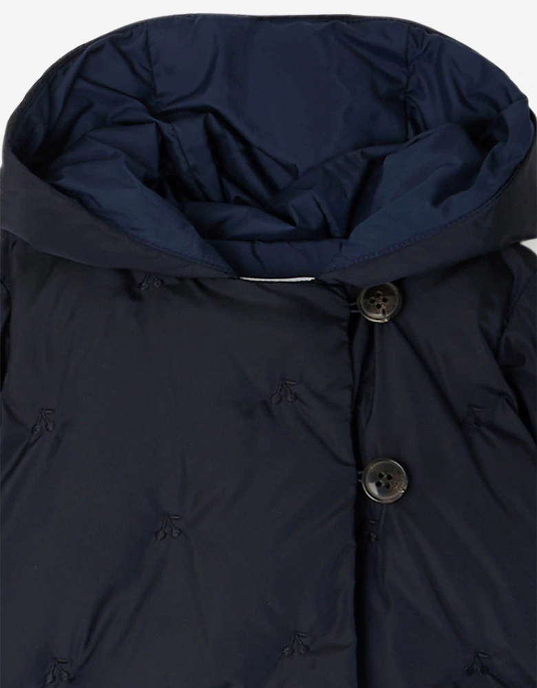 Baby Girls Bonno Quilted Jacket in Navy