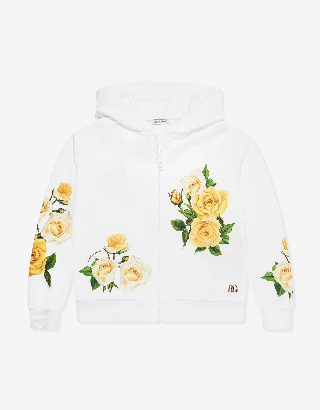 Girls Rose Print Hoodie in Multicolour, 5 of 4