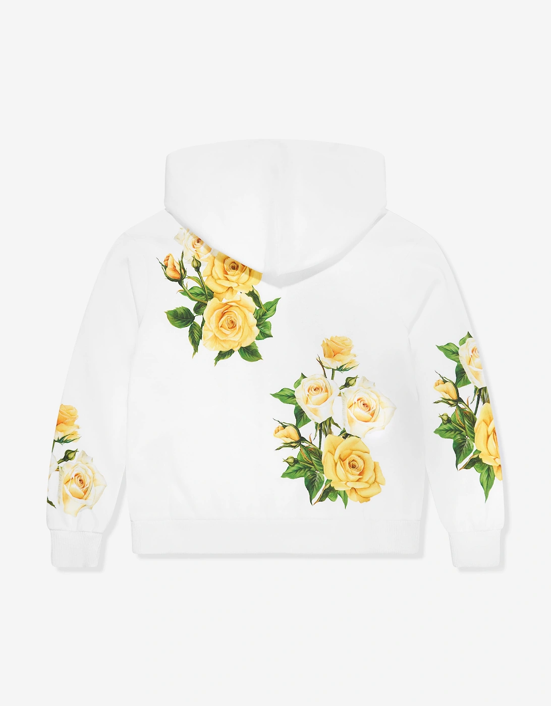 Girls Rose Print Hoodie in Multicolour