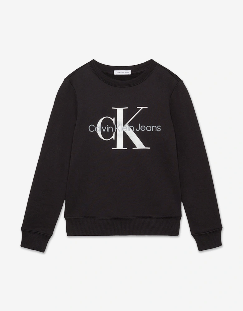 Kids Monogram Logo Sweasthirt in Black