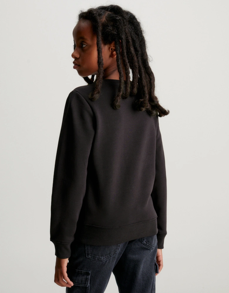 Kids Monogram Logo Sweasthirt in Black