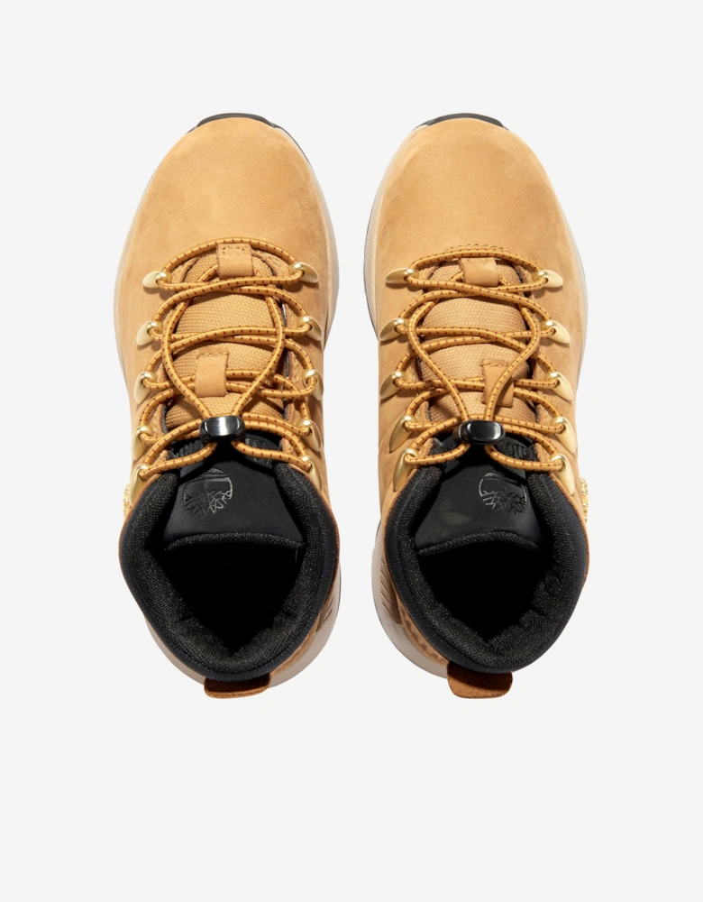 Kids Sprint Trekker Mid Lace Up Trainers in Beige