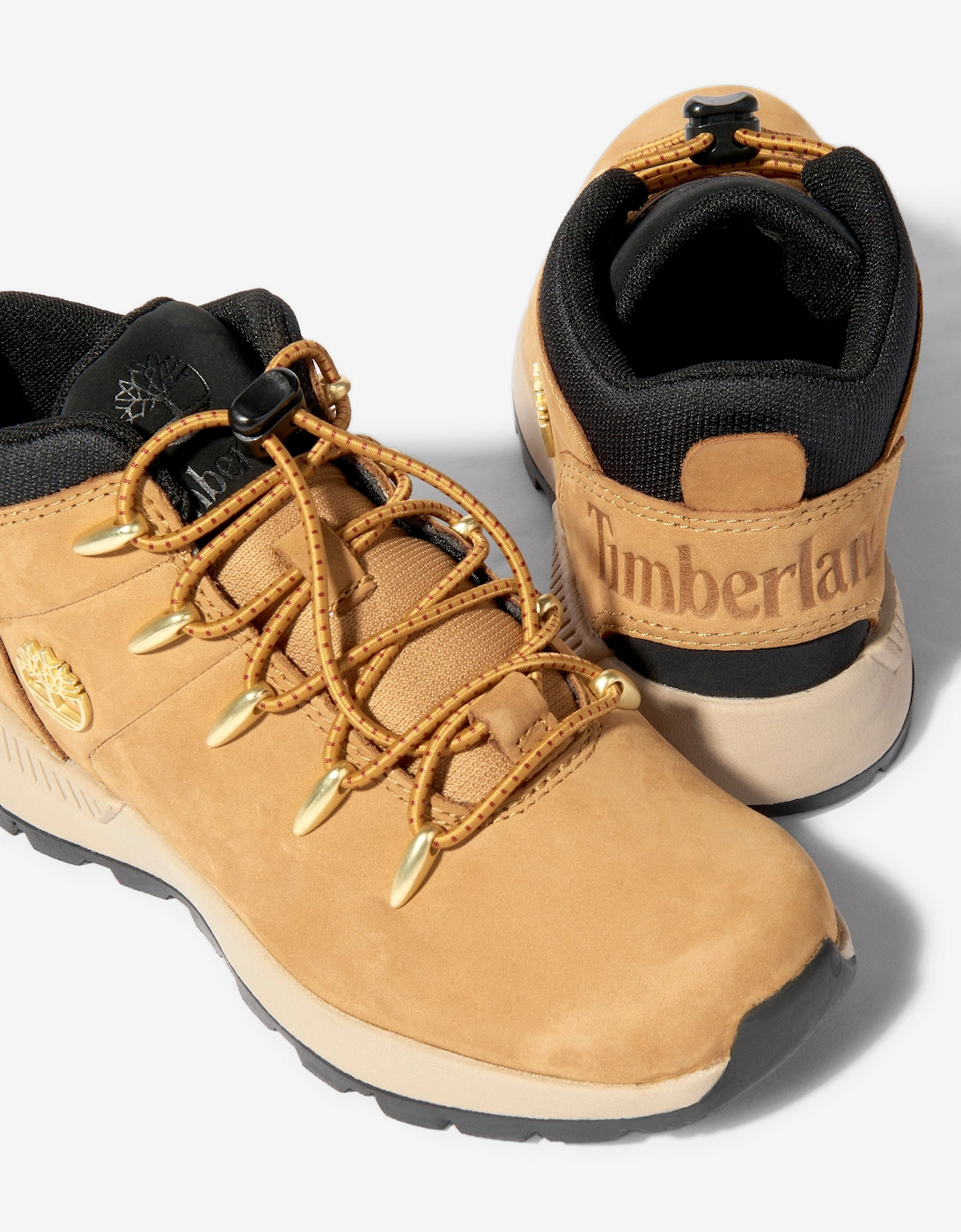 Kids Sprint Trekker Mid Lace Up Trainers in Beige