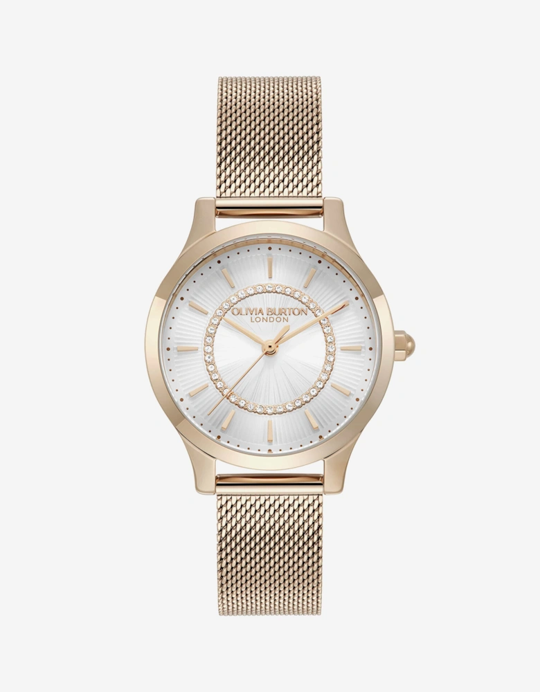 Wonderlust IP Mesh Bracelet Watch in Rose Gold (30mm)
