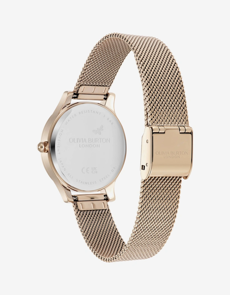 Wonderlust IP Mesh Bracelet Watch in Rose Gold (30mm)