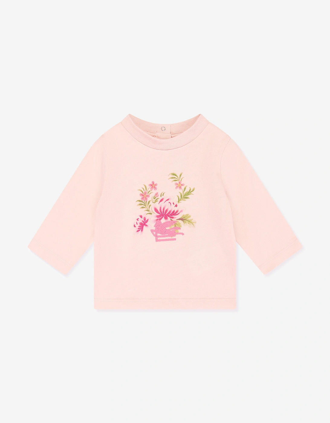Baby Girls Long Sleeve Logo T-Shirt in Pink, 5 of 4