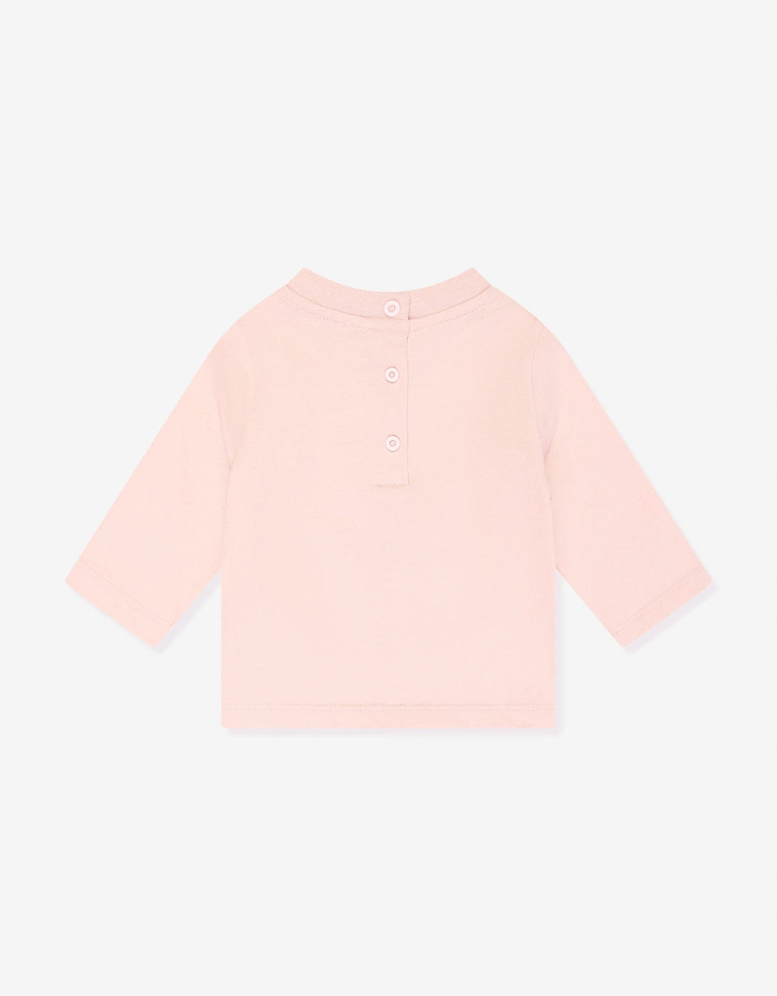 Baby Girls Long Sleeve Logo T-Shirt in Pink
