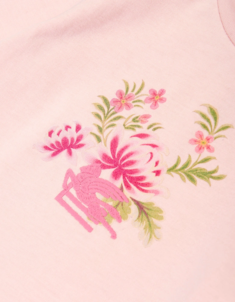 Baby Girls Long Sleeve Logo T-Shirt in Pink