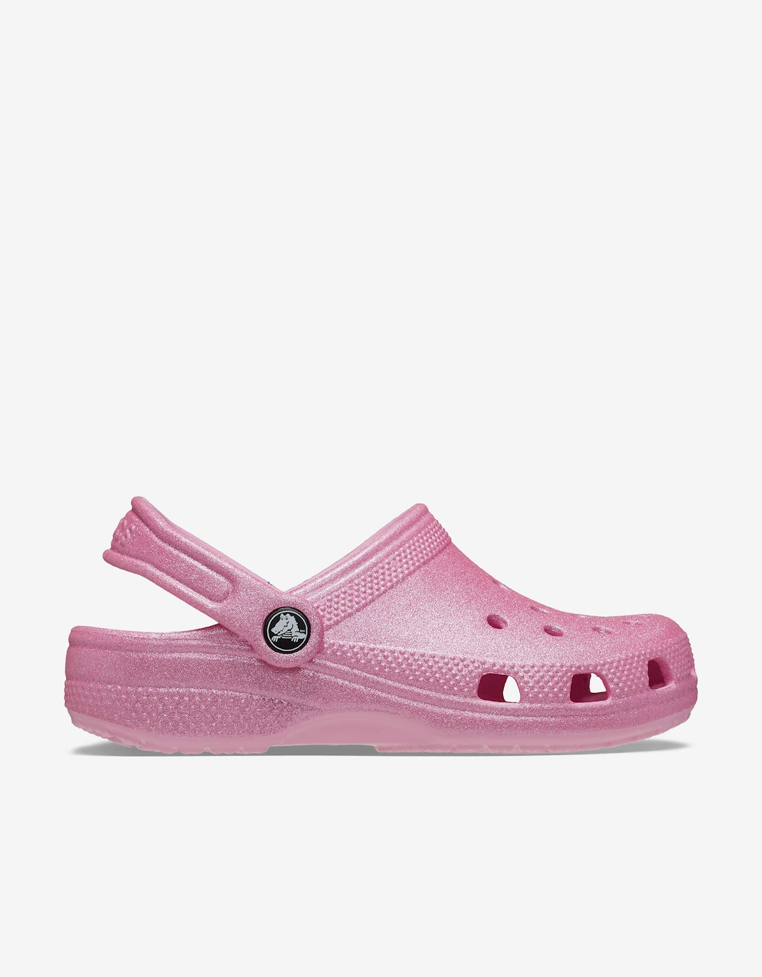 Girls Classic Glitter Clog in Pink, 5 of 4