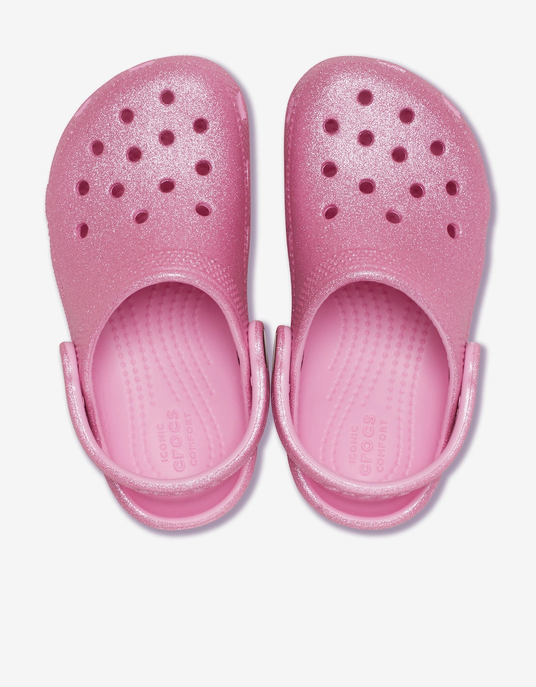 Girls Classic Glitter Clog in Pink