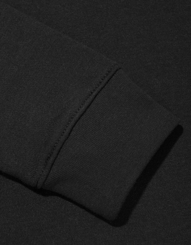 Girls Club Fleece High Low Hoodie in Black