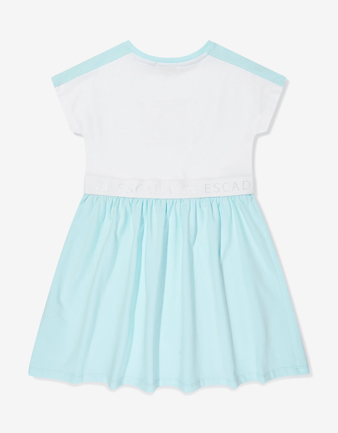 Girls Logo Print Dress in White