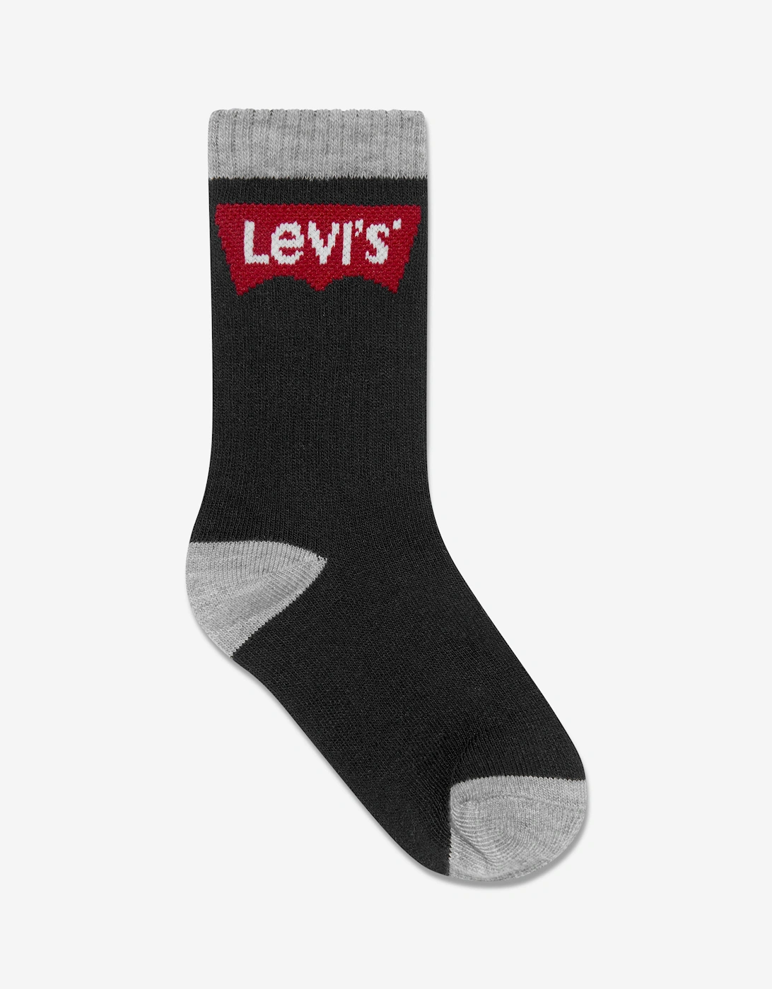 Boys Batwing Regular Cut Socks Set (3 Pack) in Black