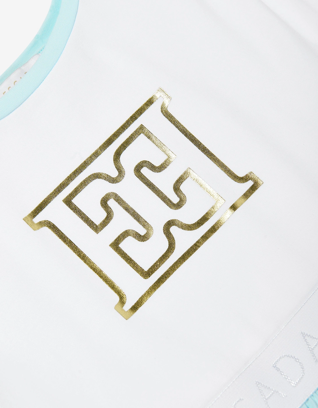 Girls Logo Print Dress in White