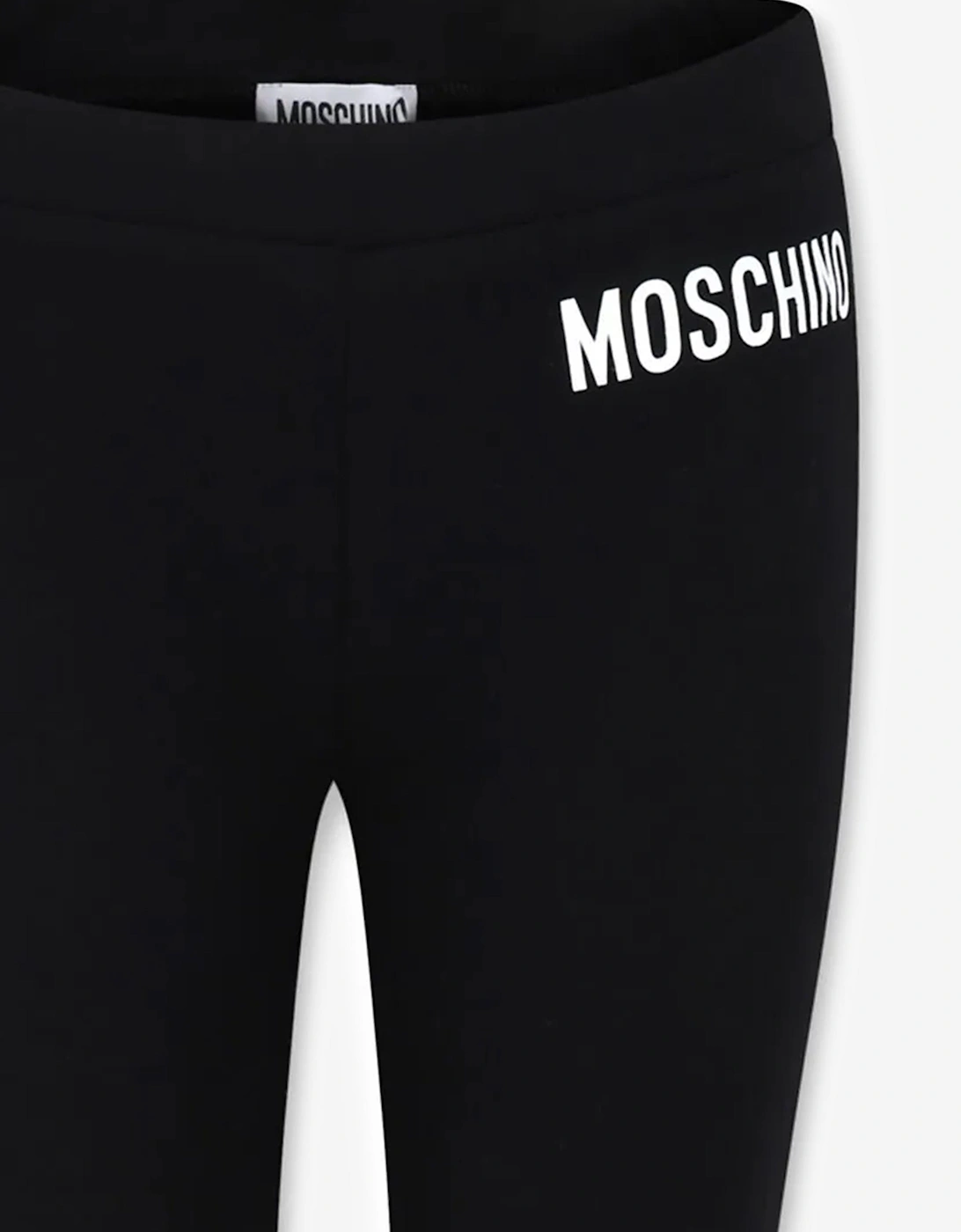 Girls Flared Logo Joggers in Black