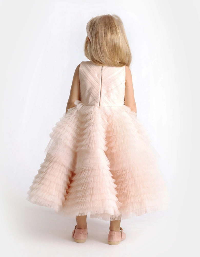 Girls Coralie Dress in Blush