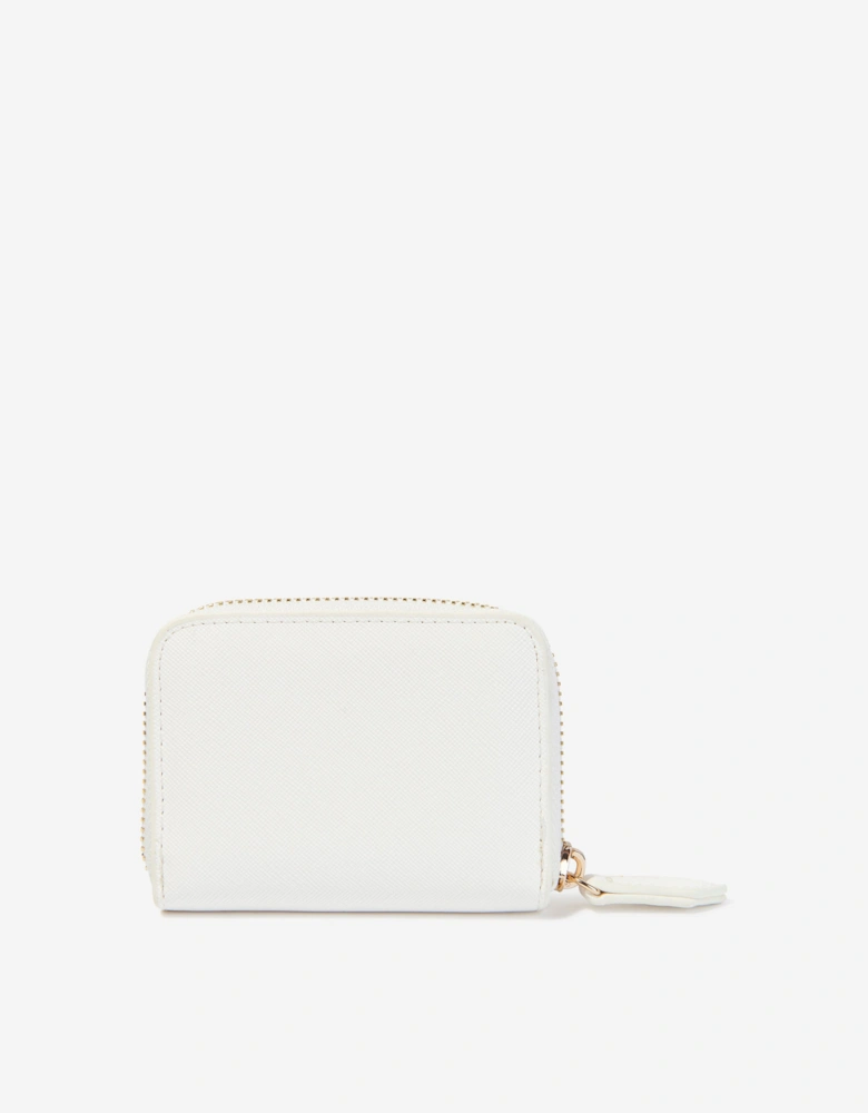 Divina Zip Around Wallet in White (10cm)
