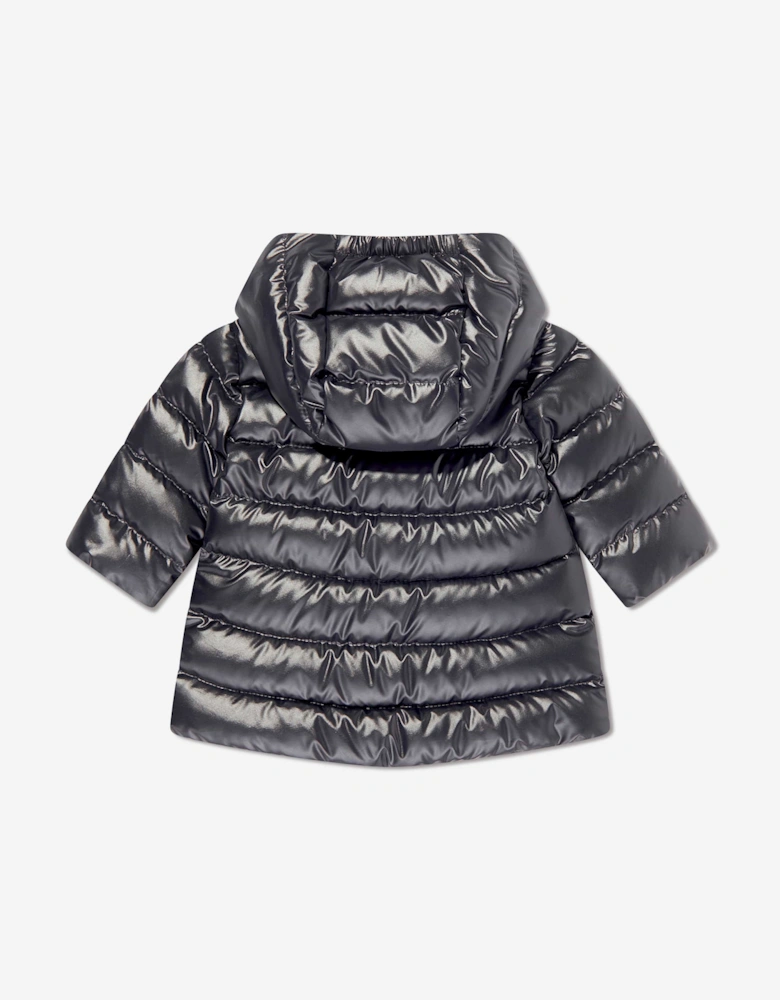 Enfant Baby Girls Down Padded Ibida Long Coat in Navy