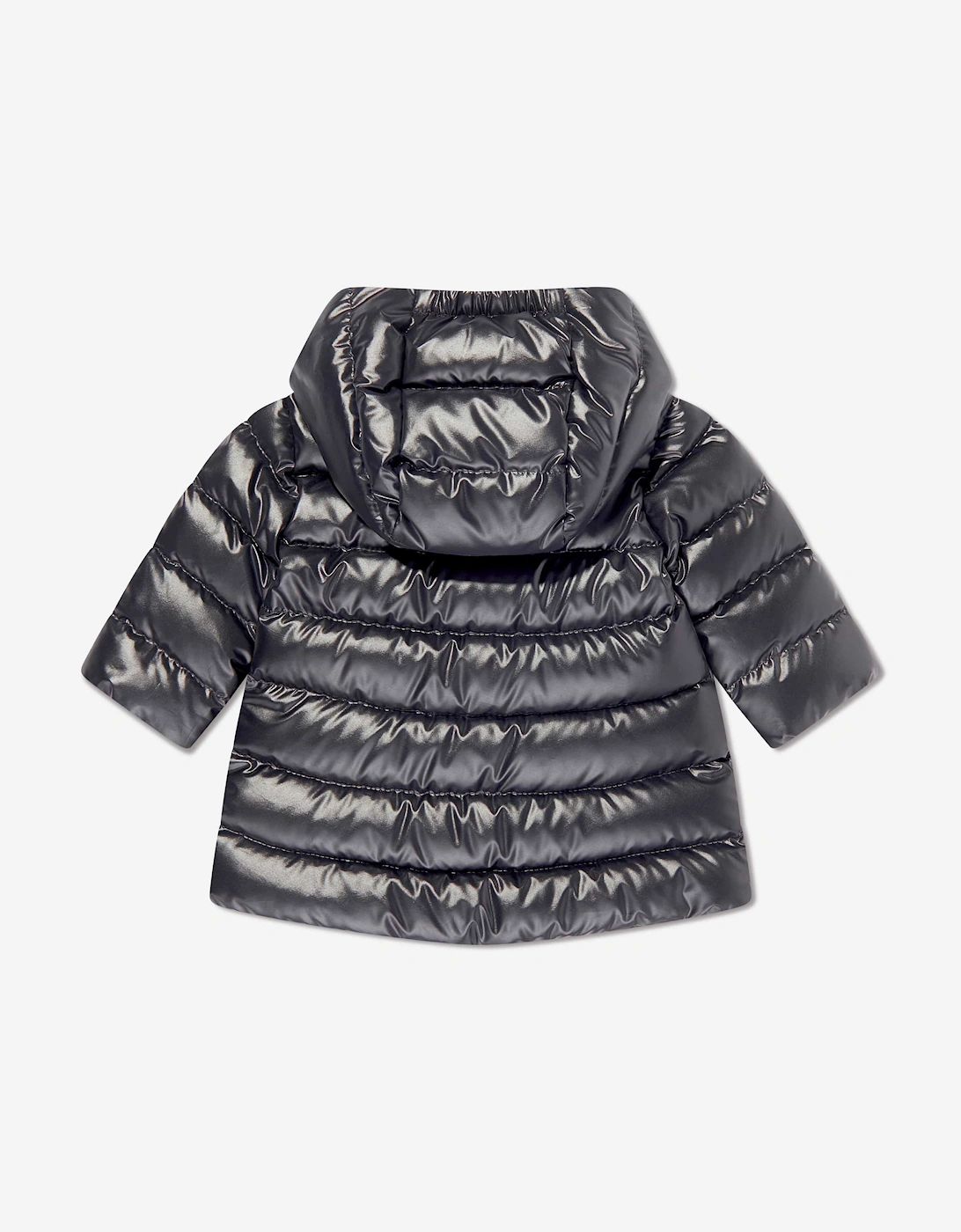Enfant Baby Girls Down Padded Ibida Long Coat in Navy