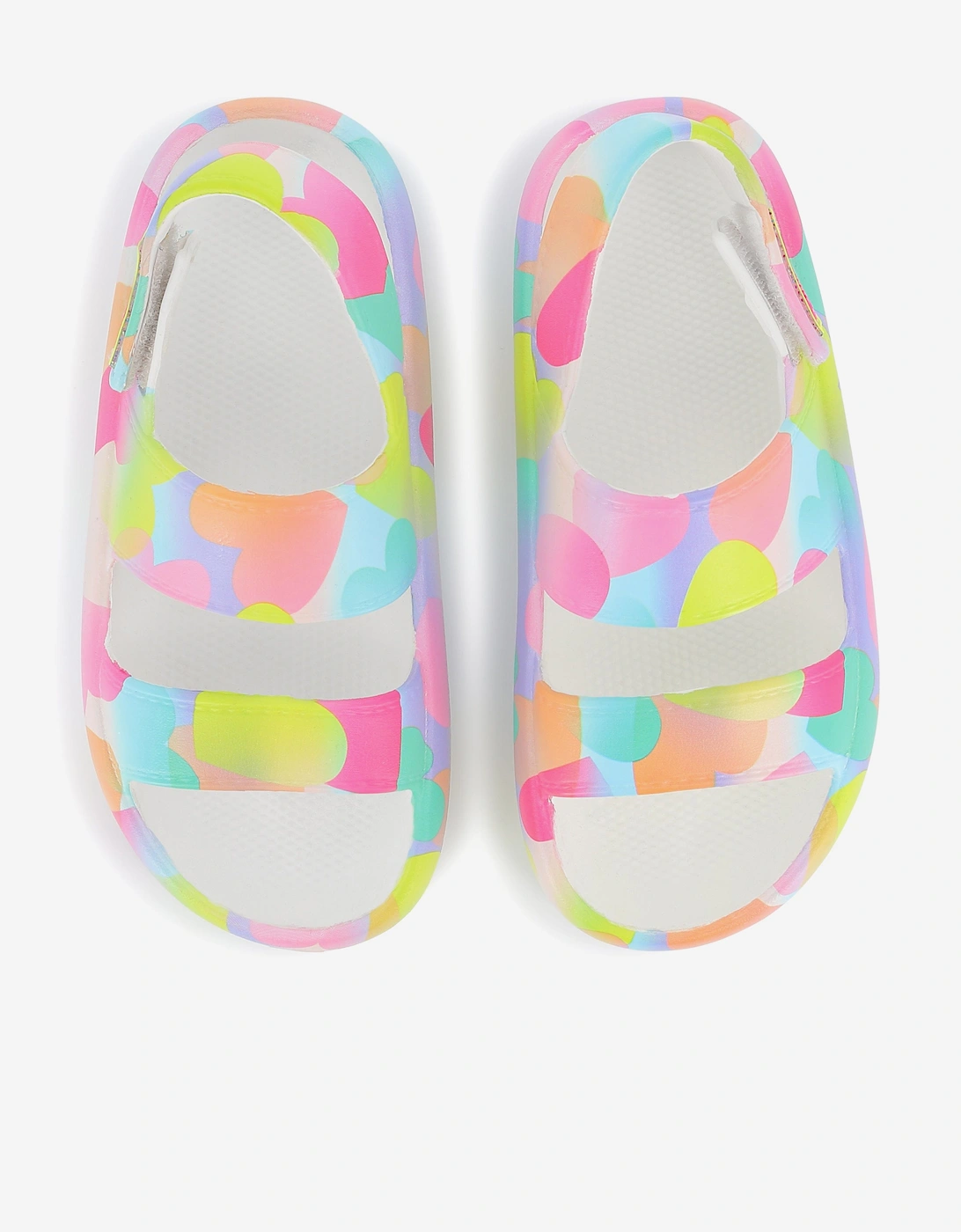 Billieblush Girls Heart Print Sandals in Pink