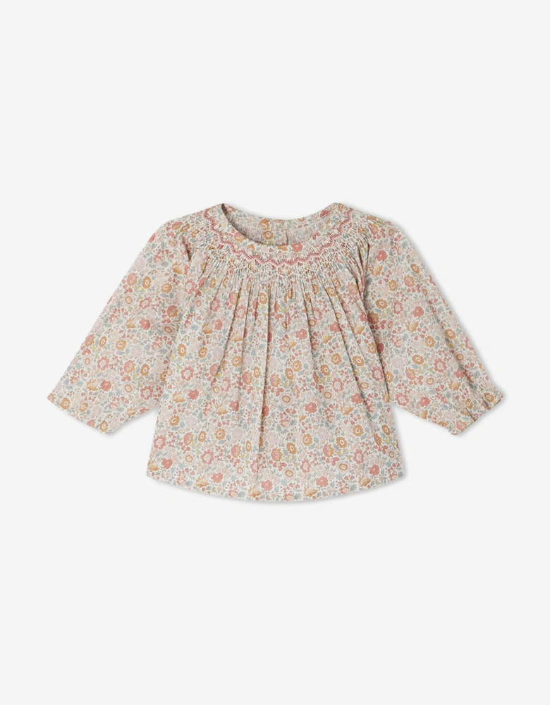 Baby Girls Griotte Smocked Blouse in Multicolour