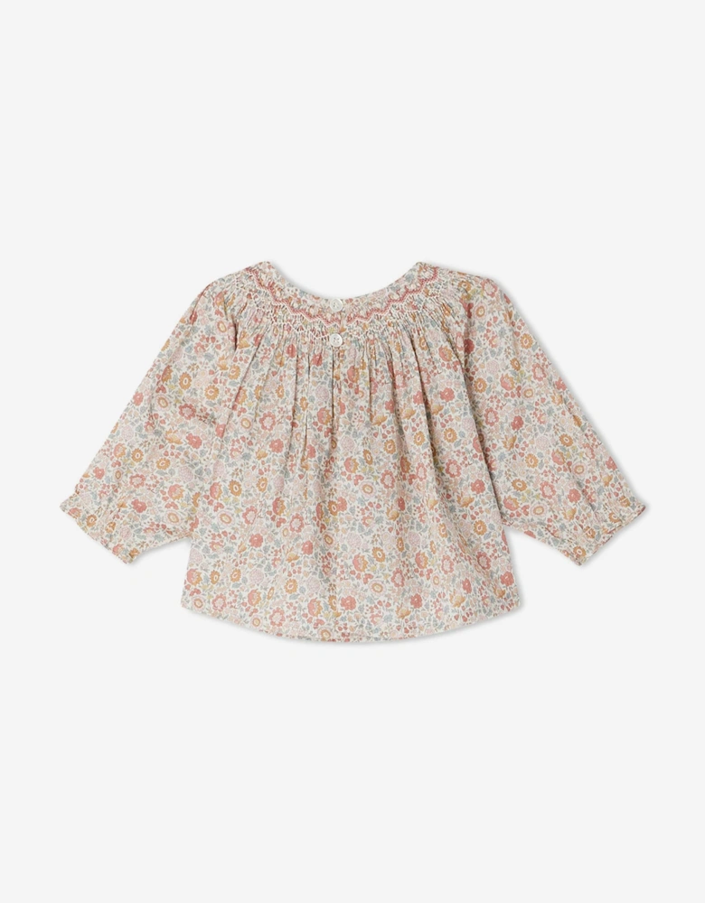Baby Girls Griotte Smocked Blouse in Multicolour