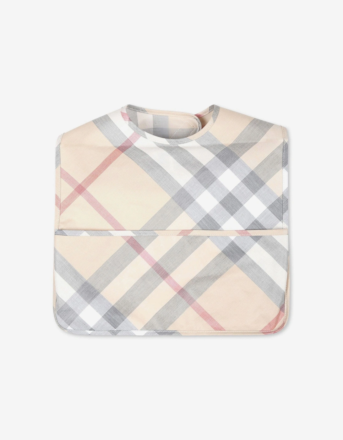 Baby Wes Check Bib in Beige, 5 of 4
