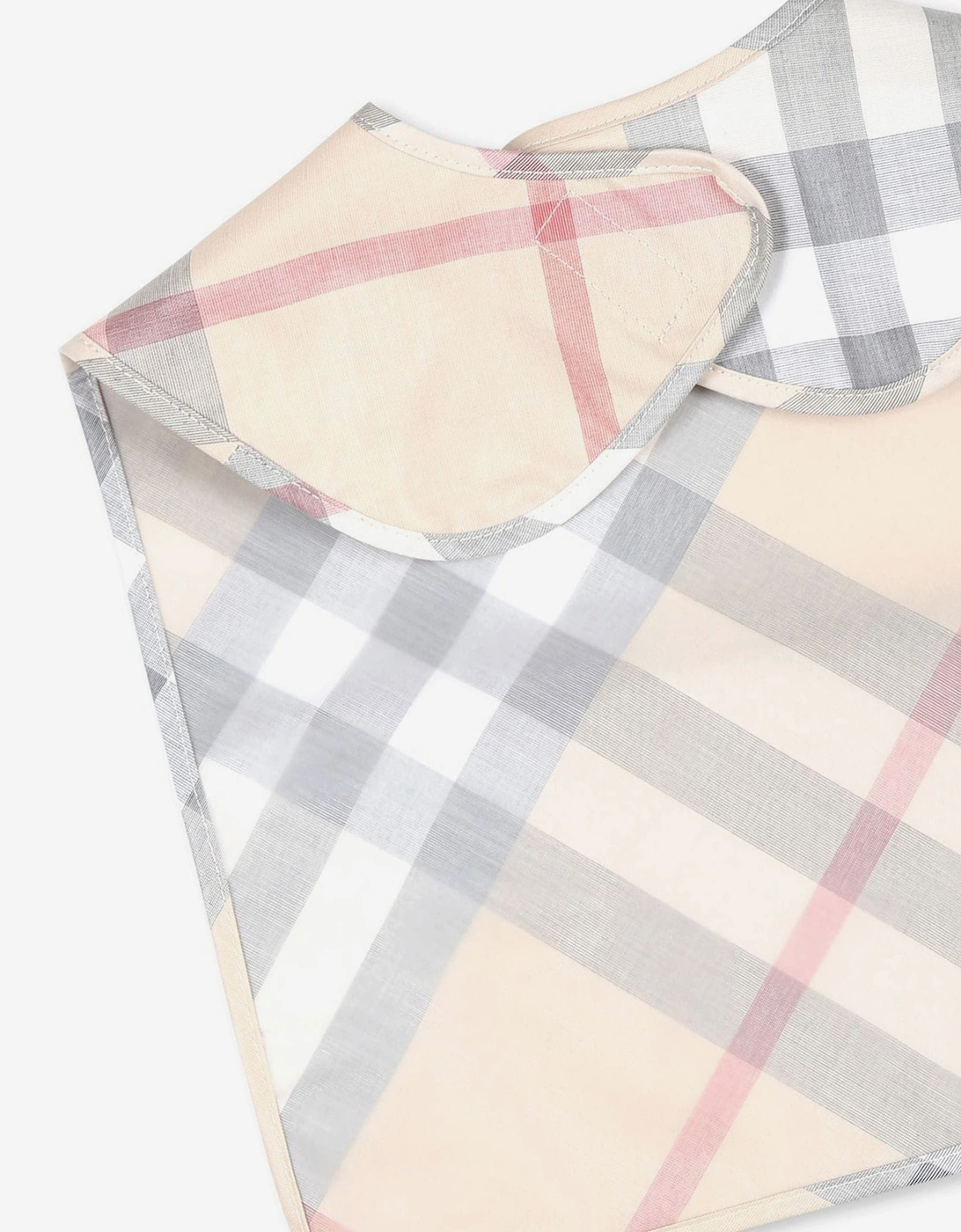 Baby Wes Check Bib in Beige