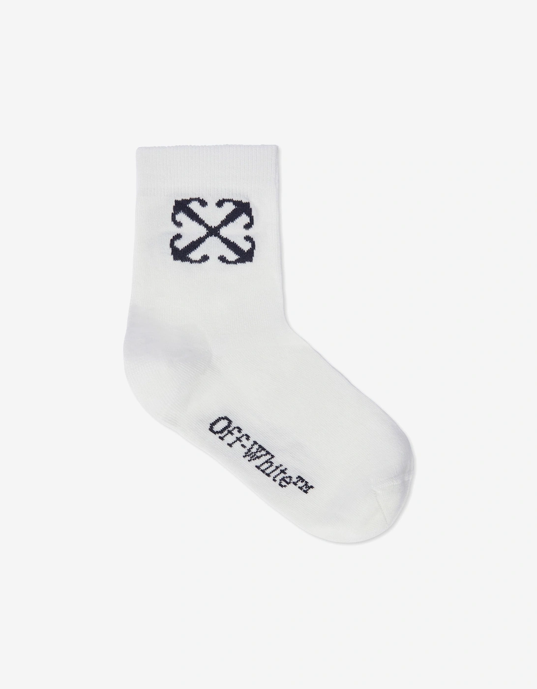 Kids Arrow Mid High Socks in White, 4 of 3