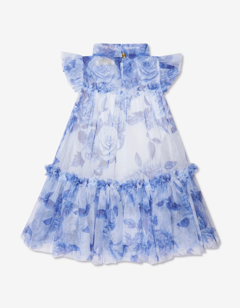 Angels Face Girls Marigold Tulle Flower Dress in White