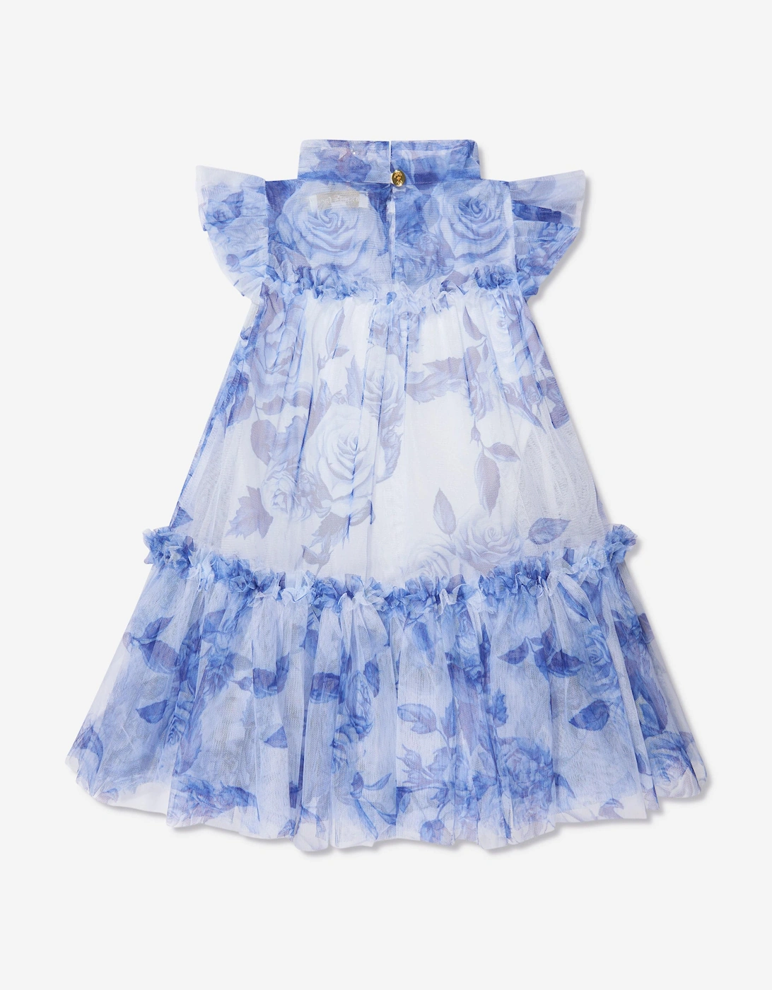 Angels Face Girls Marigold Tulle Flower Dress in White