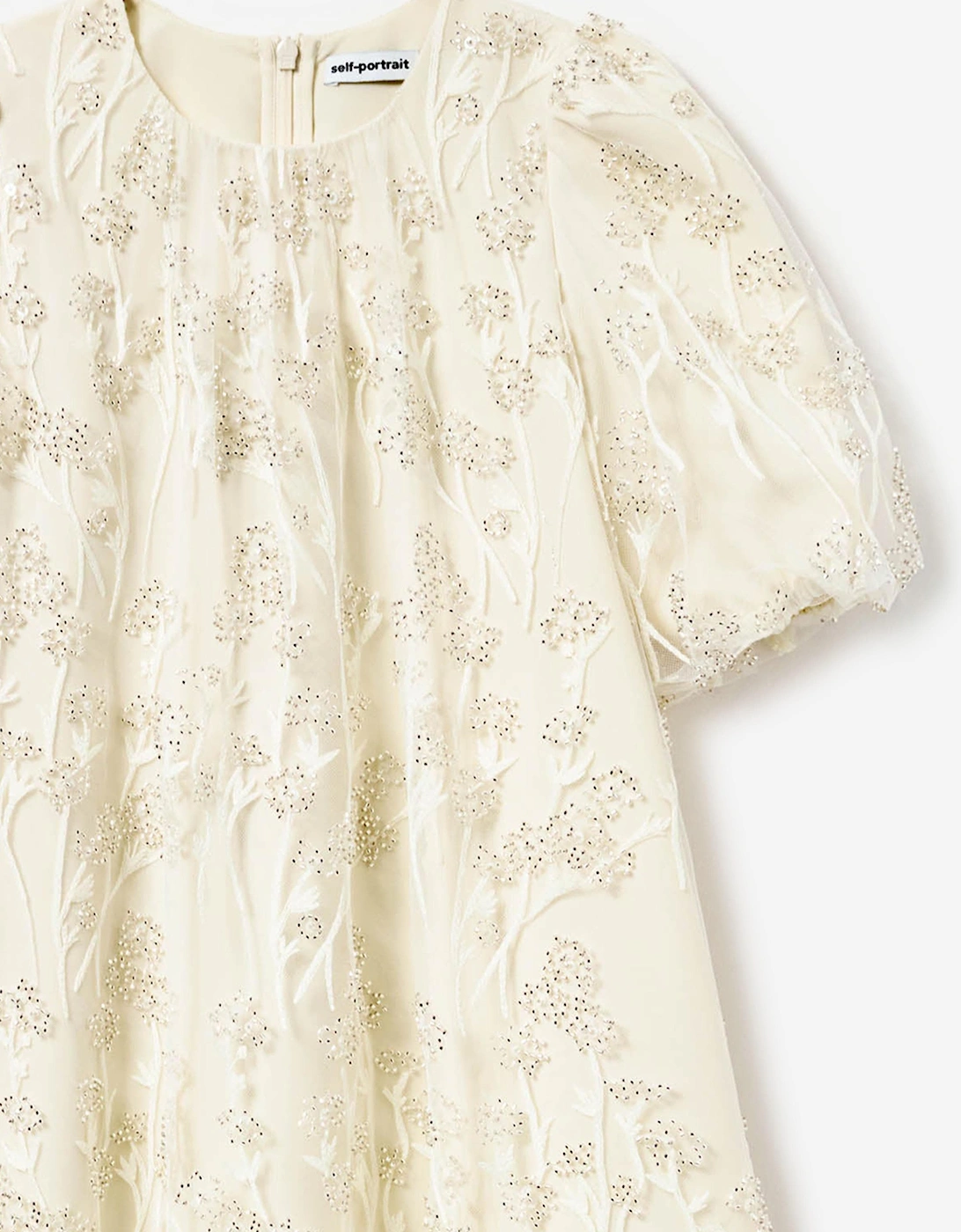 Girls Tulle Flower Dress in Ivory