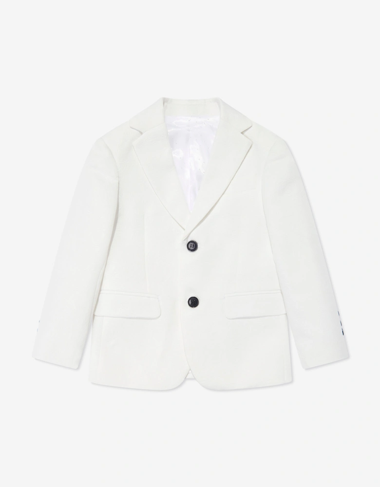 Boys Tuxedo 3 Piece Suit Set in White