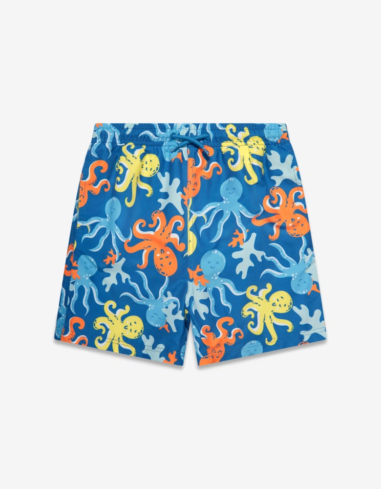 Boys Octopus Swim Shorts (UPF50+) in Blue