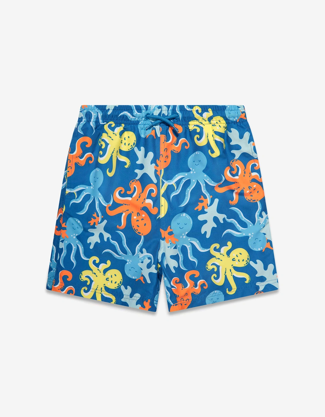 Boys Octopus Swim Shorts (UPF50+) in Blue, 5 of 4