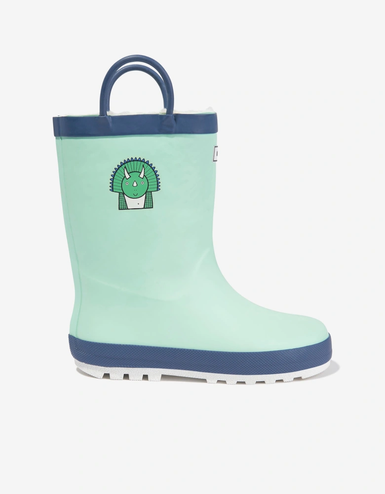 Boys Spike The Dinosaur Rain Boots in Green