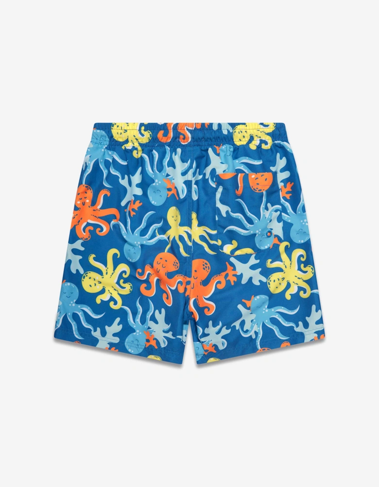 Boys Octopus Swim Shorts (UPF50+) in Blue