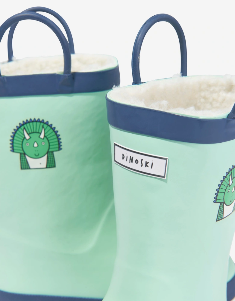 Boys Spike The Dinosaur Rain Boots in Green