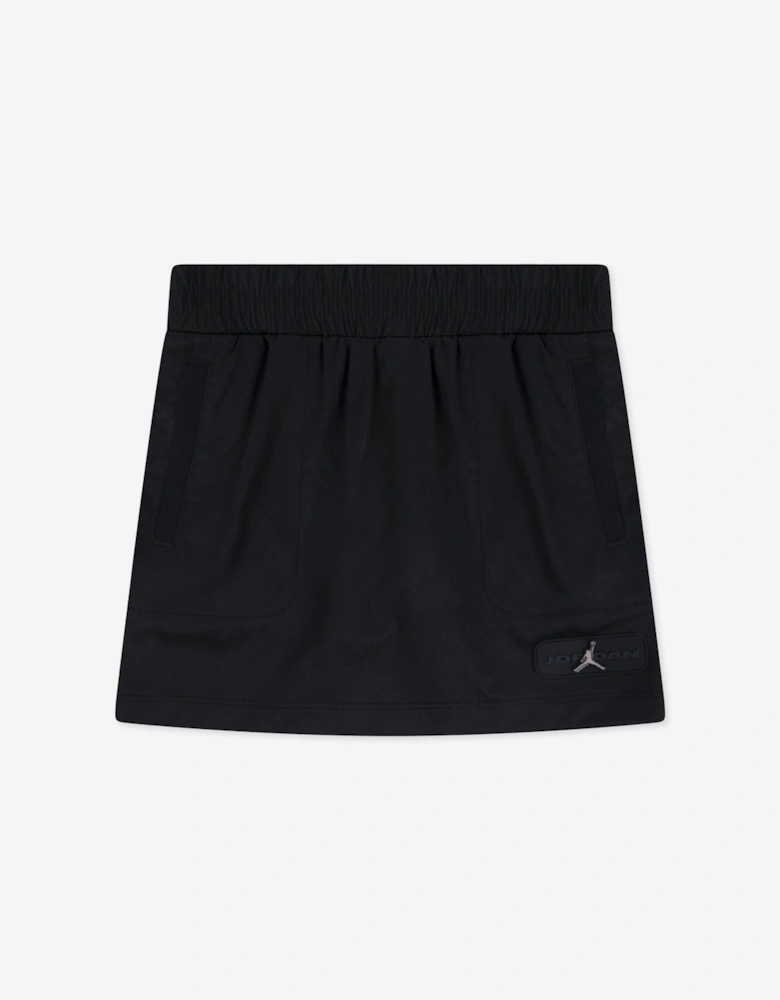 Girls Crafted Utility Skort Set in Black