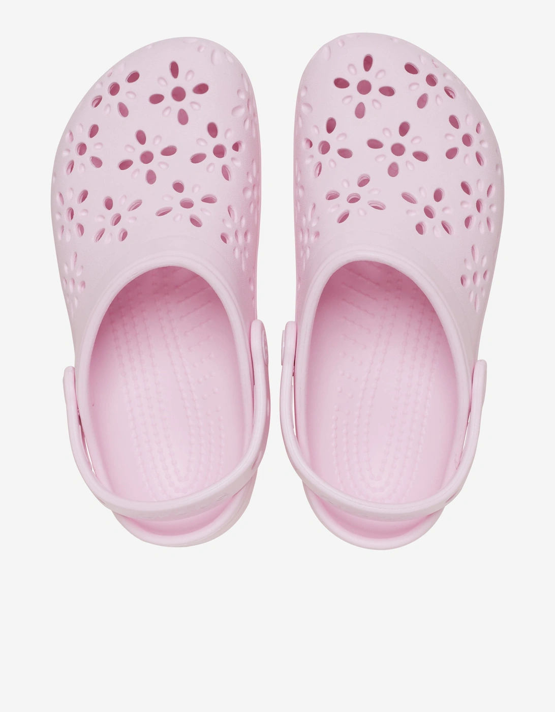 Girls Classic Floral Cut Out Clog in Pink