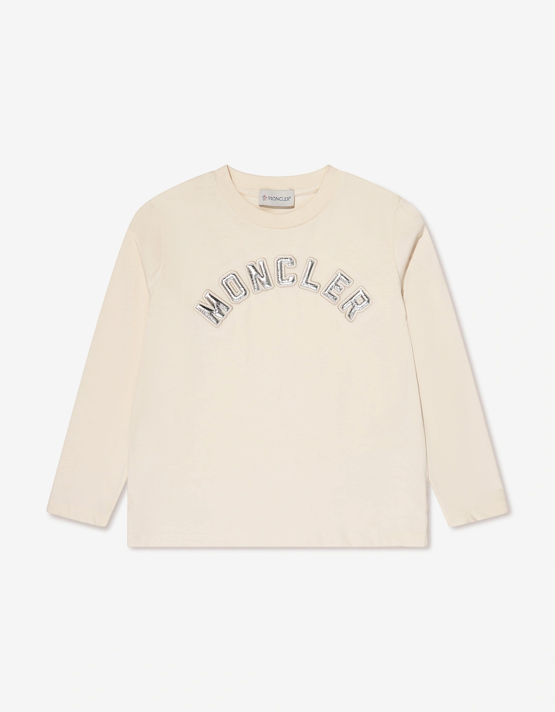 Enfant Girls Long Sleeve Logo T-Shirt in Cream, 5 of 4