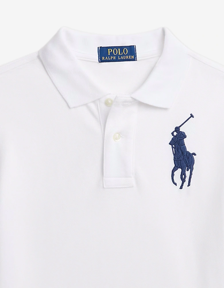 Boys Slim Fit Polo Shirt in White