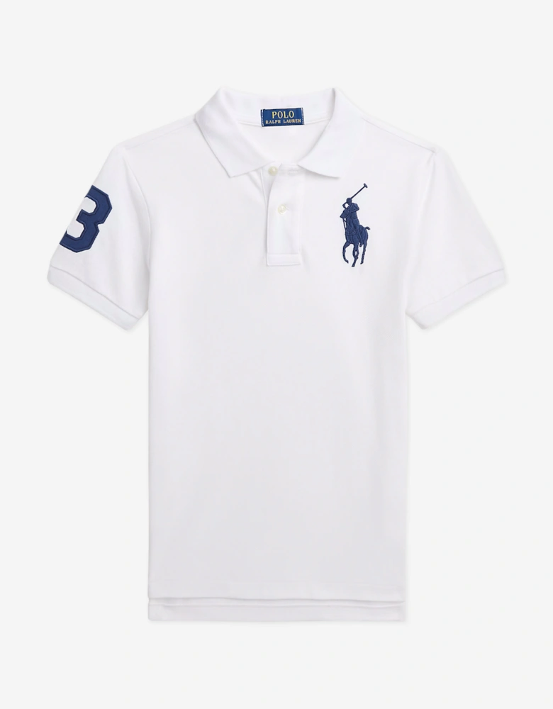 Boys Slim Fit Polo Shirt in White