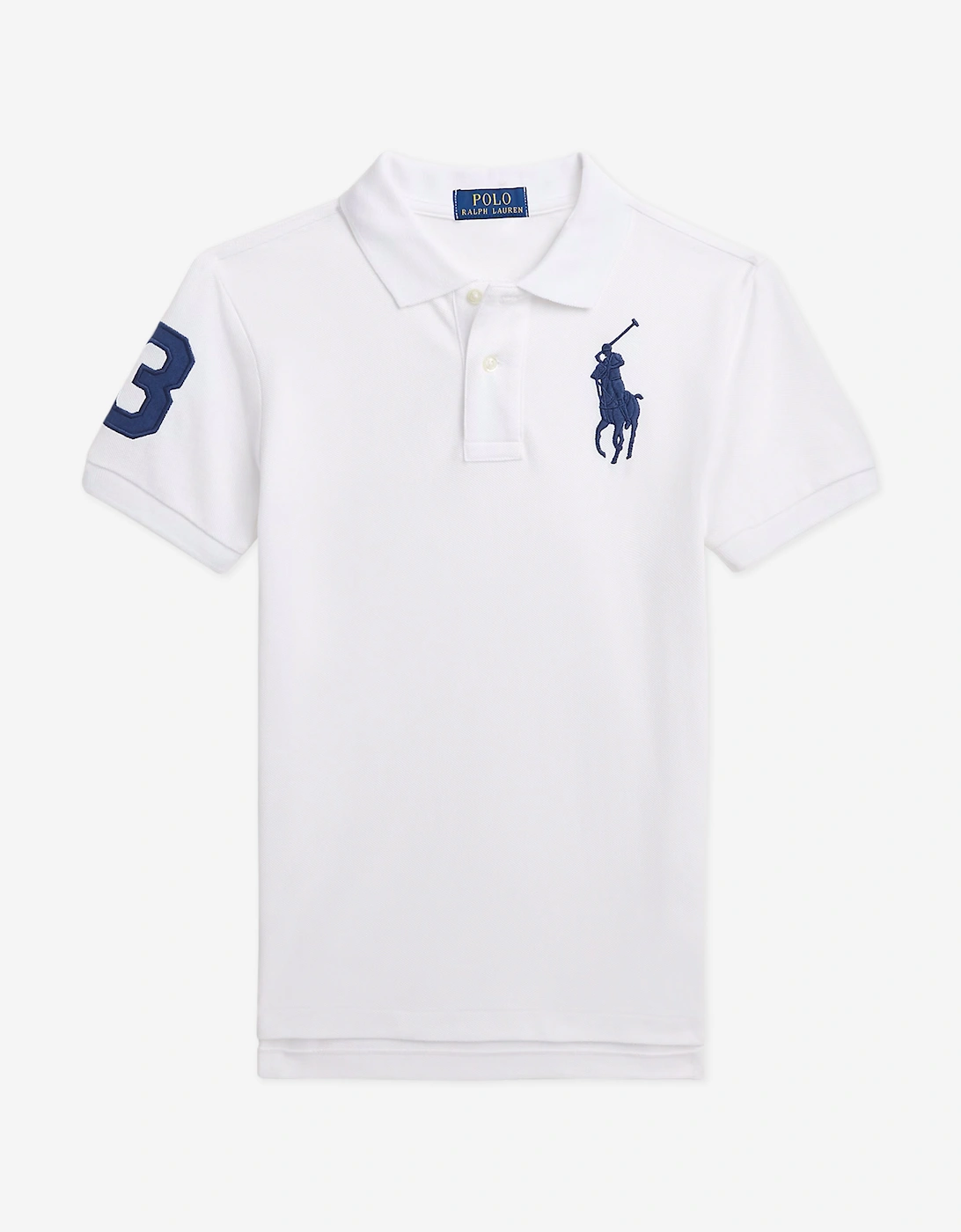 Boys Slim Fit Polo Shirt in White, 5 of 4