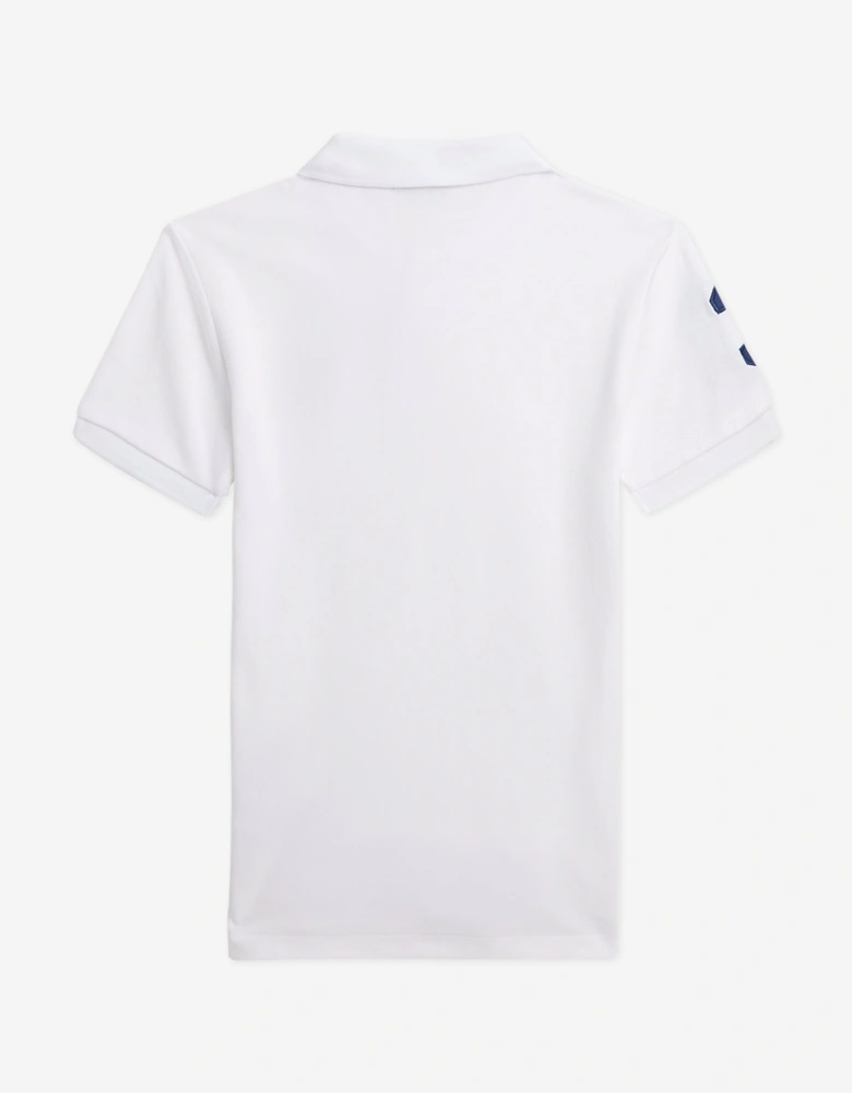Boys Slim Fit Polo Shirt in White